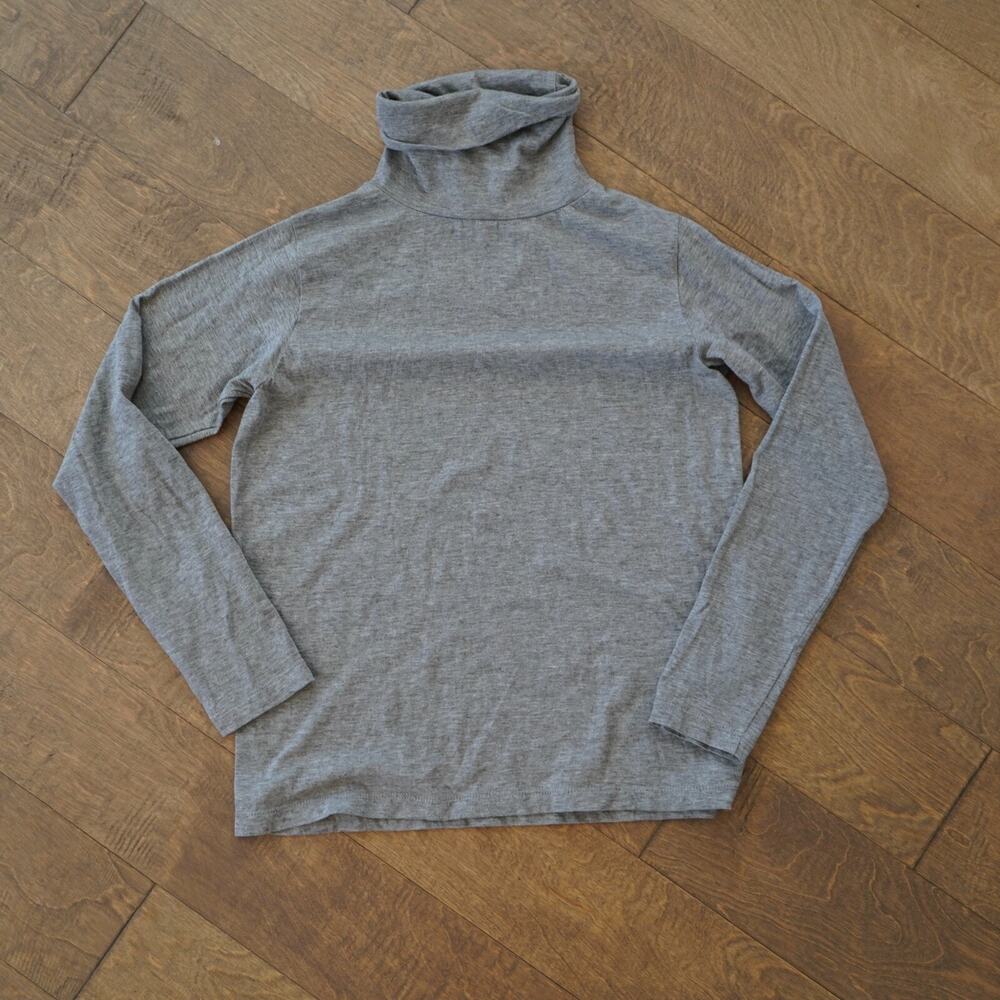 Ichi Antiquites Turtleneck Pullover Womens Gray Wool Blend Knitted Long Sleeve‎